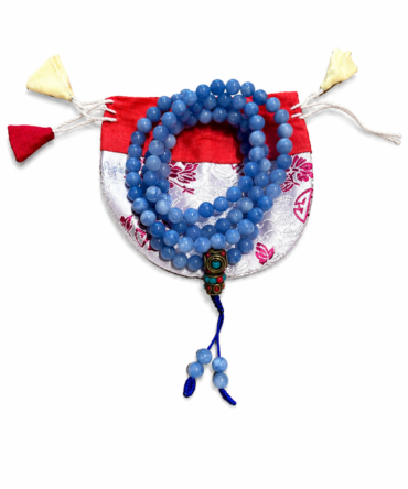 Aquamarine Stone Mala Beads Necklace – Beads for Tranquility and Courage