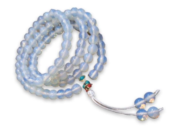 Opalite Stone Mala - Beads Meditation Necklace