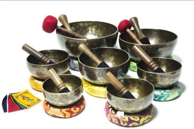 Full moon singing bowl set of 7 - Professional Healing Set for meditation yoga sound bath well being