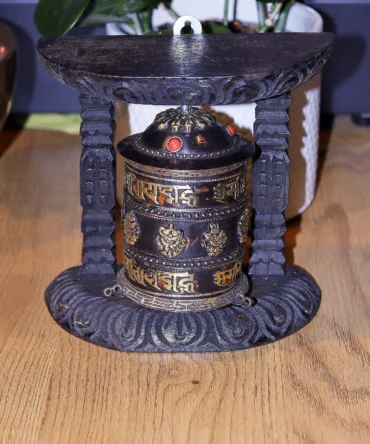 Handcrafted Tibetan Buddhist Prayer Wheel – Spiritual Tool for Meditation and Blessings