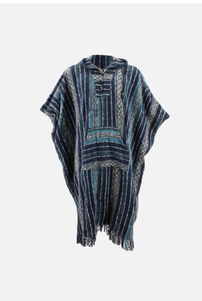 Boho Mexican Gheri Poncho  handmade Nepal