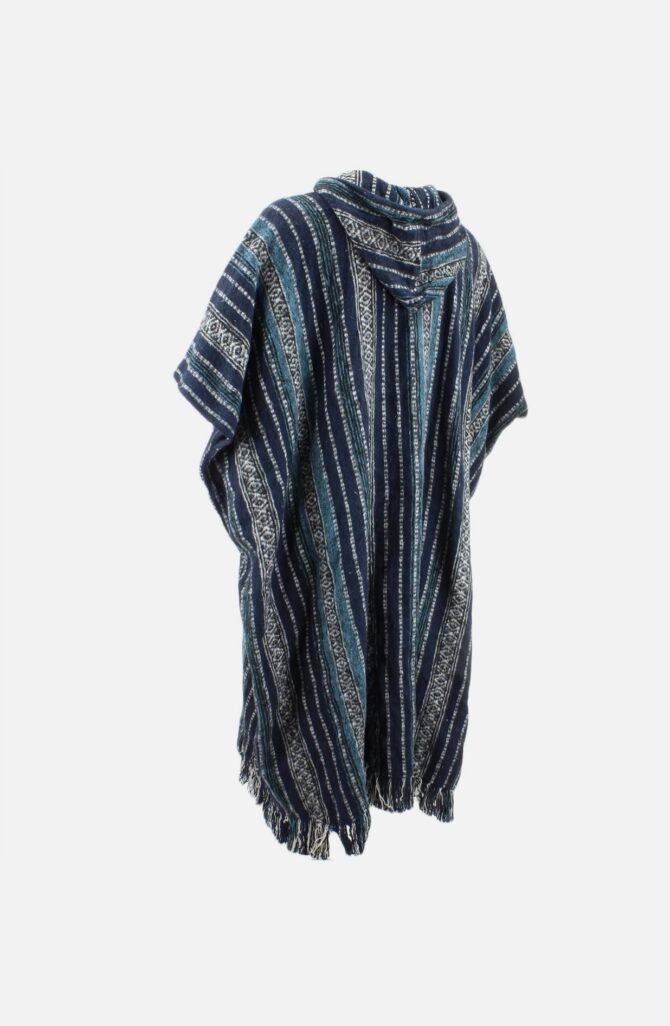 Boho Mexican Gheri Poncho  handmade Nepal - Image 3