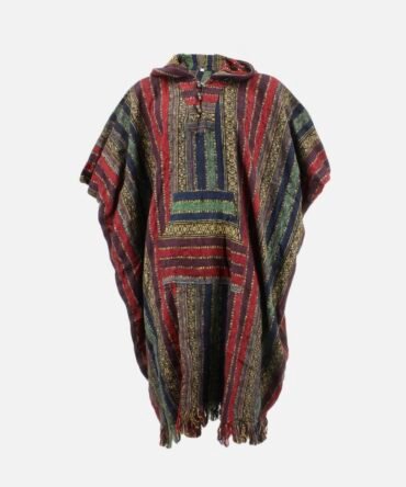 Boho Mexican Gheri Poncho  handmade Nepal