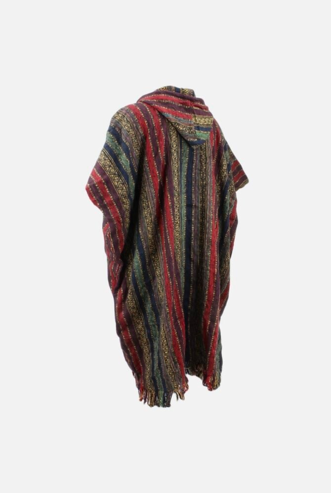 Boho Mexican Gheri Poncho  handmade Nepal - Image 3