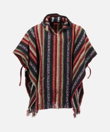 Boho Mexican Gheri Poncho  handmade Nepal