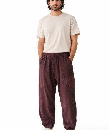 Men’s Cotton Harem Pants – Relaxed Fit Casual Tapered Pants