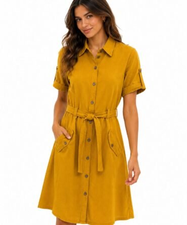 The Heritage Utility Shirt Dress – Modern Versatility