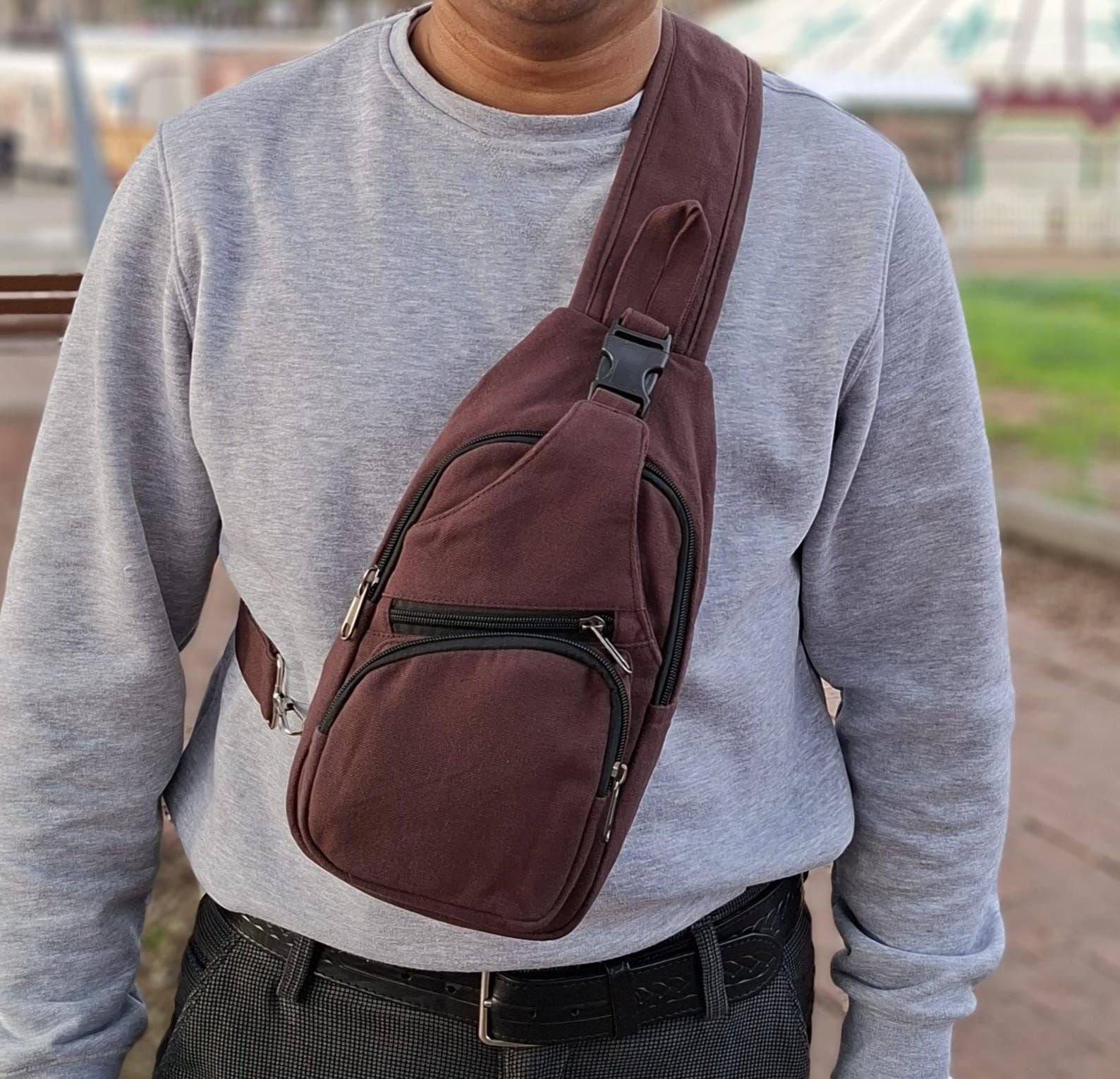 Urban Utility Canvas Sling Bag