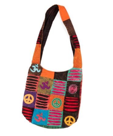 Colorful Cotton Hippie Crossbody Bag – Unique Patchwork Goa Design