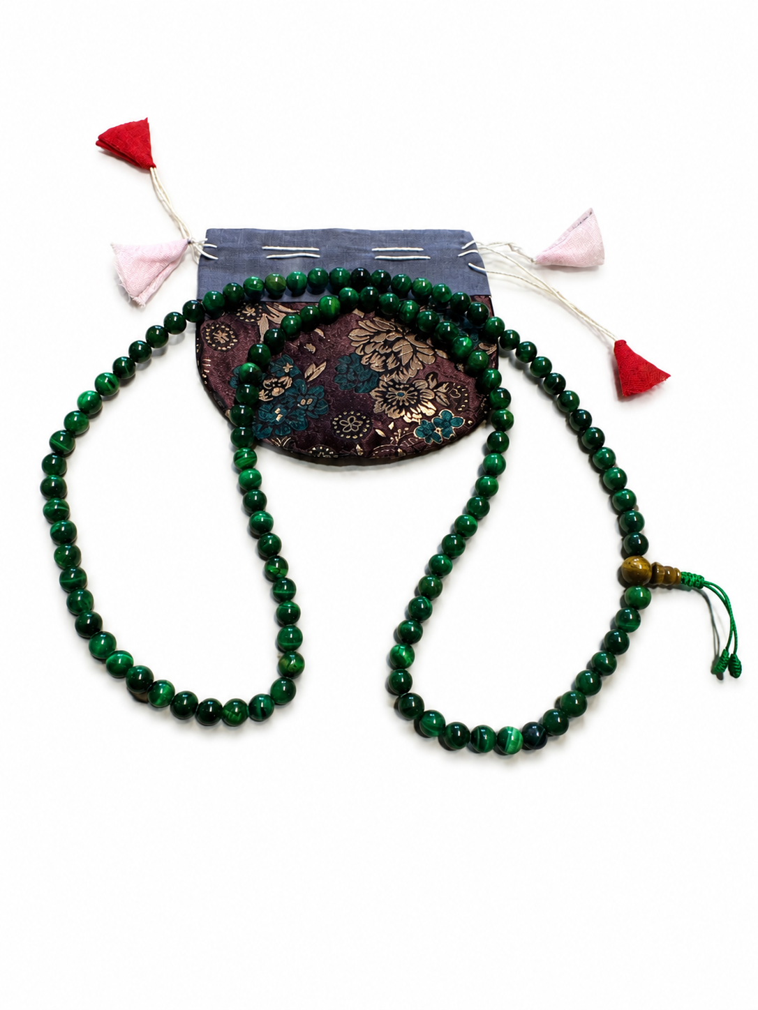 MALACHITE with Tibetan Guru bead - 108 mala - Image 3